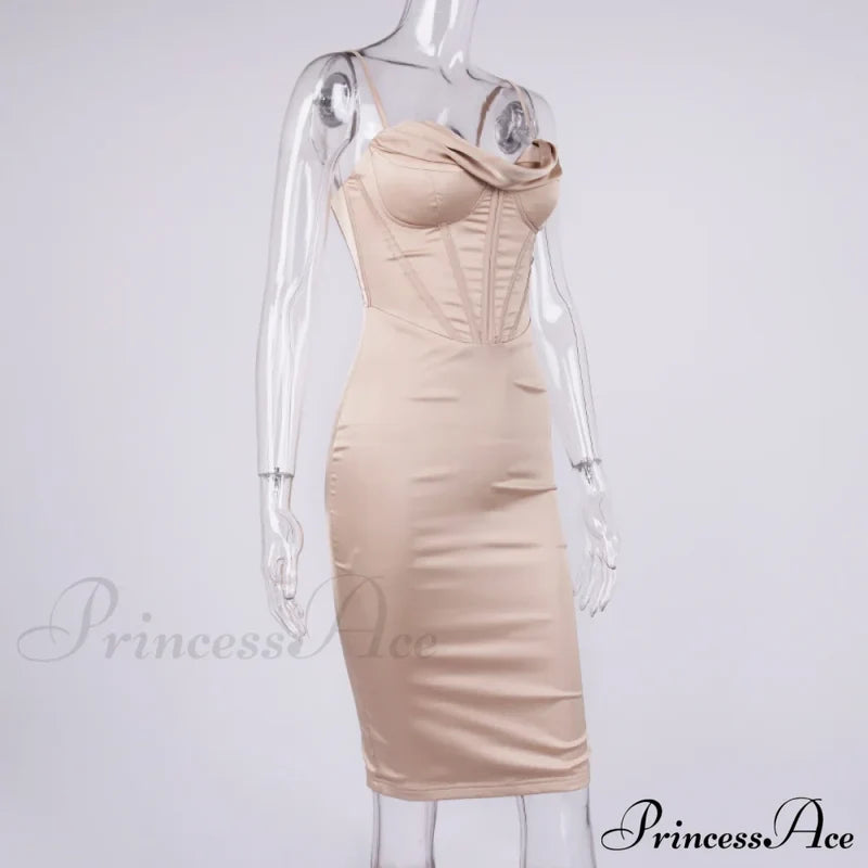 Layer Of Gown Satin Evening Club Women Celebrity Double House For - Bodycon Cb Dress