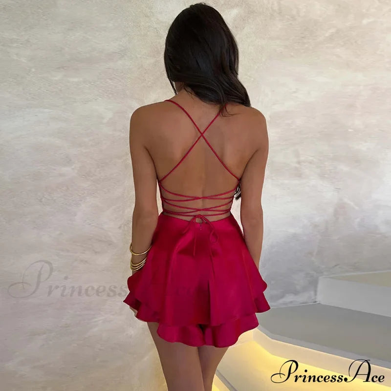 Stunning In Stylish Satin Skater Dress Dressy Dresses