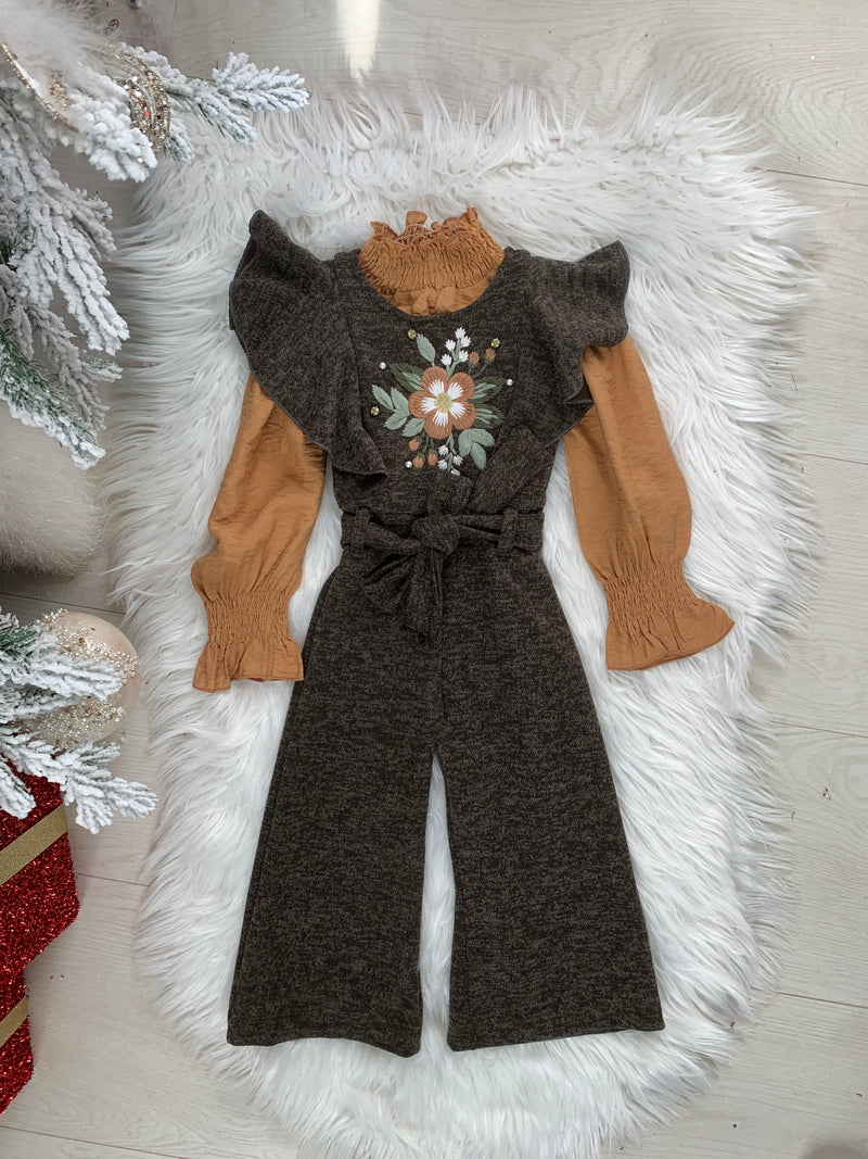 JUMPSUIT PER VAJZA ME LULE PERPARA