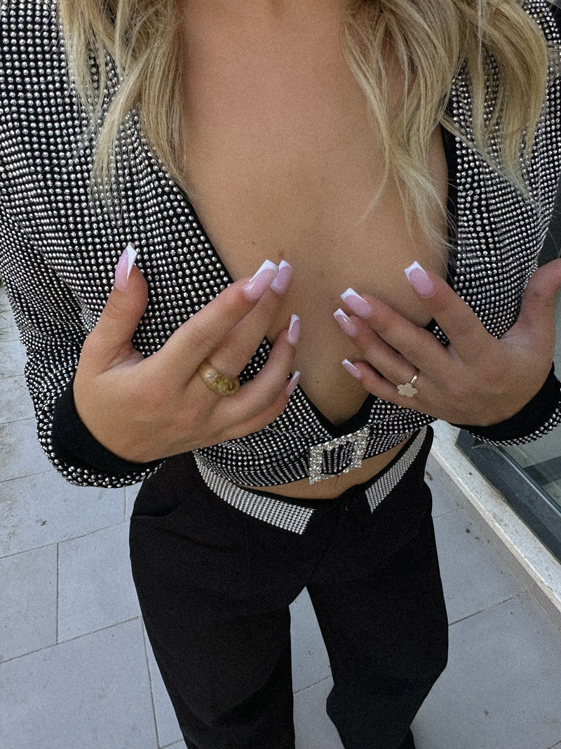 SET CROP DHE PANTALLONA ME GURA