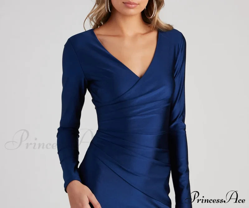 Amelia Long Stylish Sleeve Mermaid Dress S.o. Long Dresses