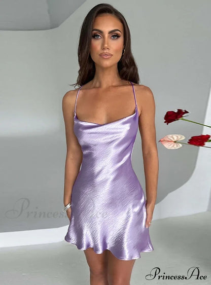 Backless Sexy Slim Dress M / Pink Dresses