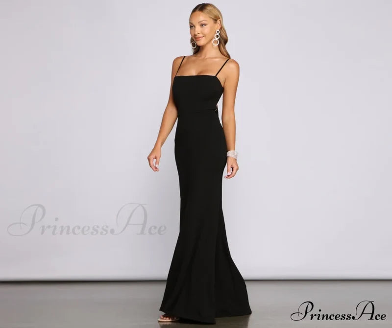 Bette Formal Open Charming Back Crepe Dress S.o. Long Dresses