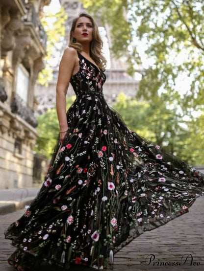 Bohemia Floral V Neck Backless Maxi Dress Green / L Dresses