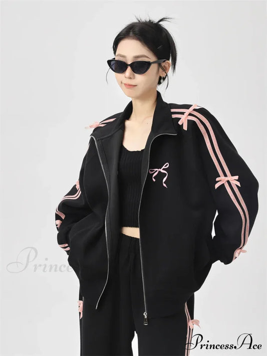 Bow Elegant Tracksuit Set