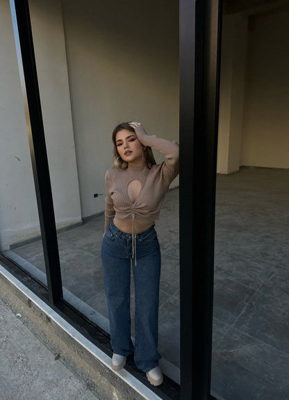 CROP TOP ME LIDHJE PERPARA