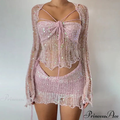 Beaded Sweater Maxi Dress