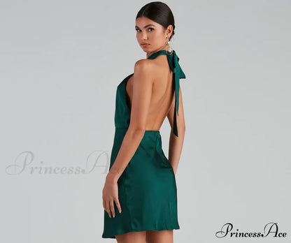 Flirtatious Flare Stylish Halter Skater Dress Dressy Dresses
