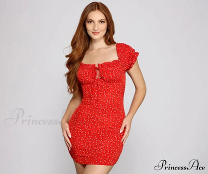 Flirty Vibes Off The Shoulder Floral Mini Dress - Lady Occasions