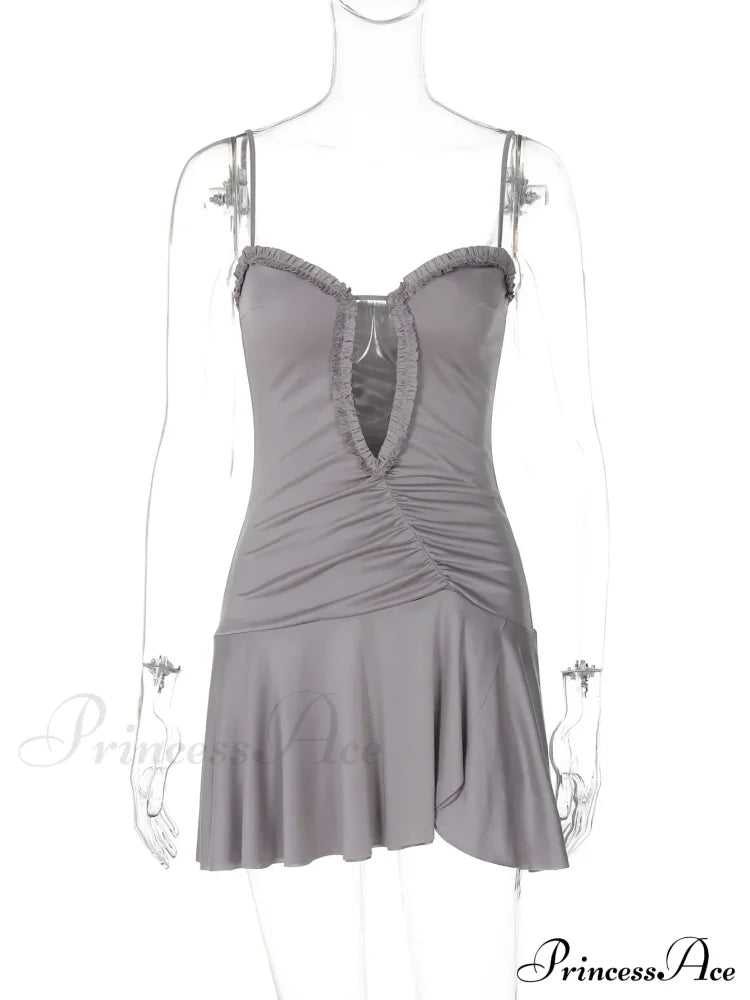 Front Cut Out Charming Cami Mini Dress