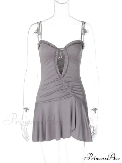 Front Cut Out Charming Cami Mini Dress