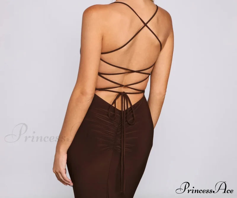 Gretchen Formal Stylish Lace-Up Dress S.o. Long Dresses