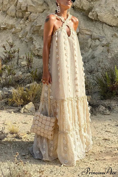 Halterneck Elegant Cake Dress Dresses