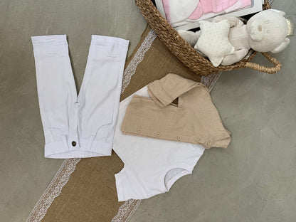 SET ME TRE PJESE/ BLUZE KEMISHE DHE PANTALLONA