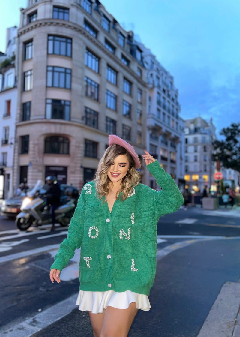 CARDIGAN ME PERLA