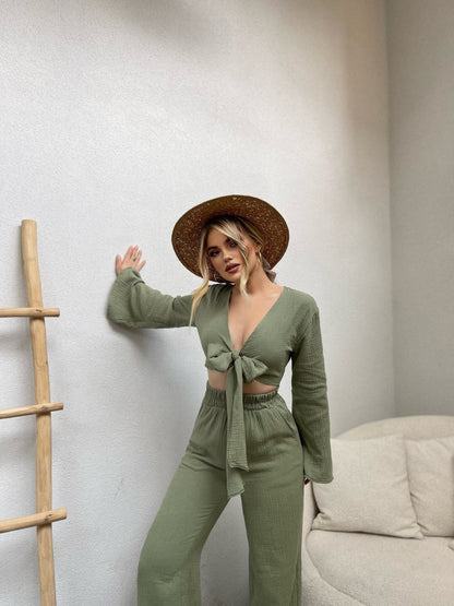 SET LINO CROP DHE PANTALLONA TE GJATA