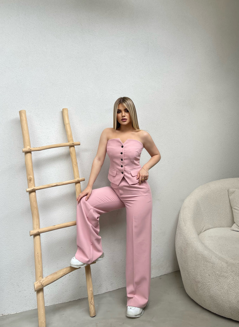KOSTUM ME CROP & PANTALLONA