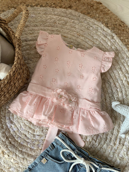 SET BLUZE ME LULE DHE PANTALLONA TE SHKURTER