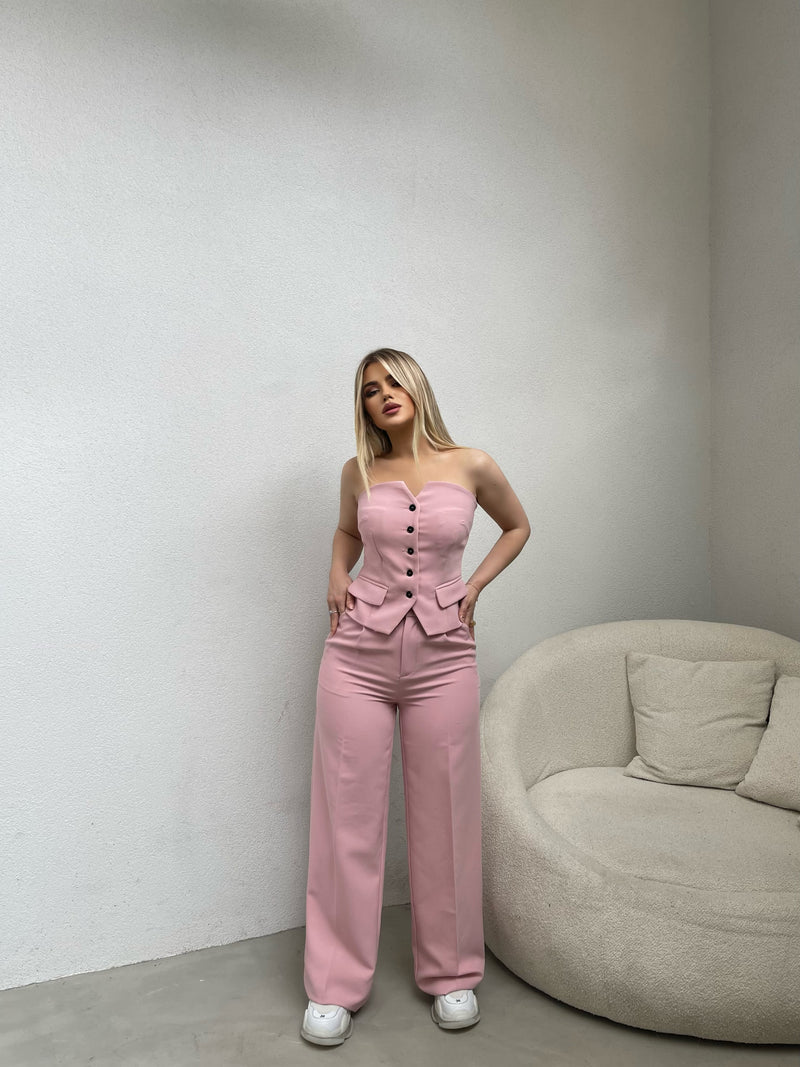 KOSTUM ME CROP & PANTALLONA