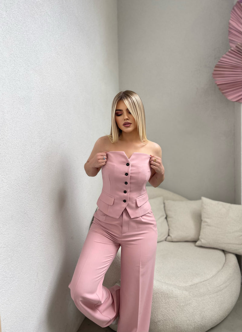 KOSTUM ME CROP & PANTALLONA