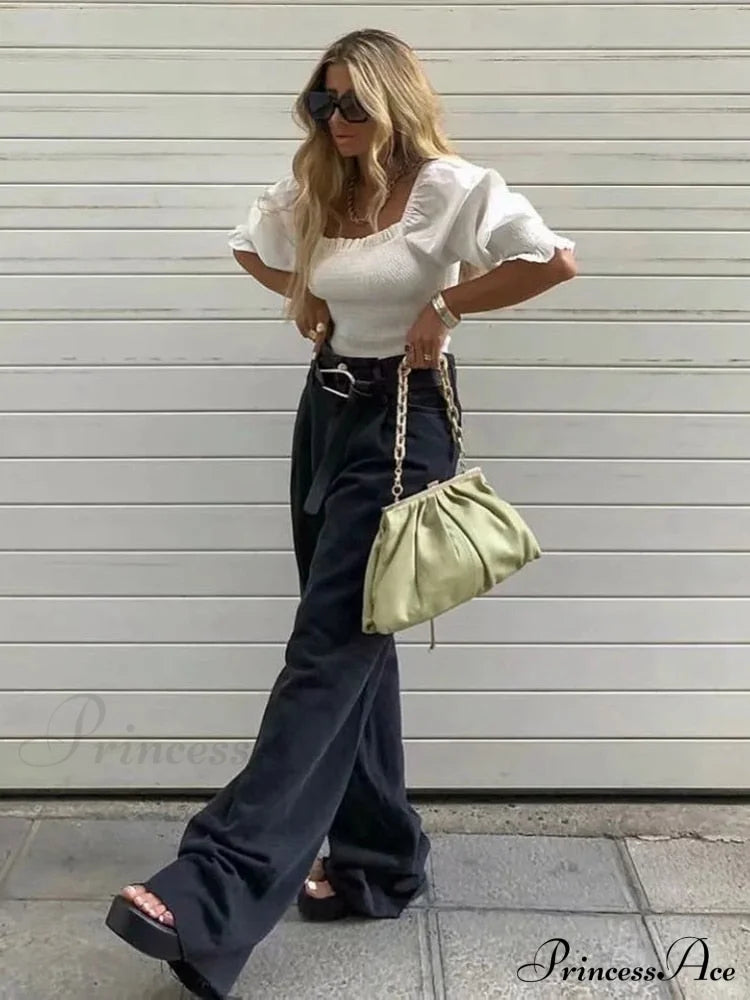 Leg Straight Denim Casual Fashion Women’s - Baggy Jeans High Waist Fit