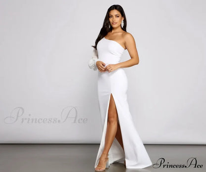 Odette Formal One Charming Shoulder Crepe Mermaid Dress S.o. Long Dresses