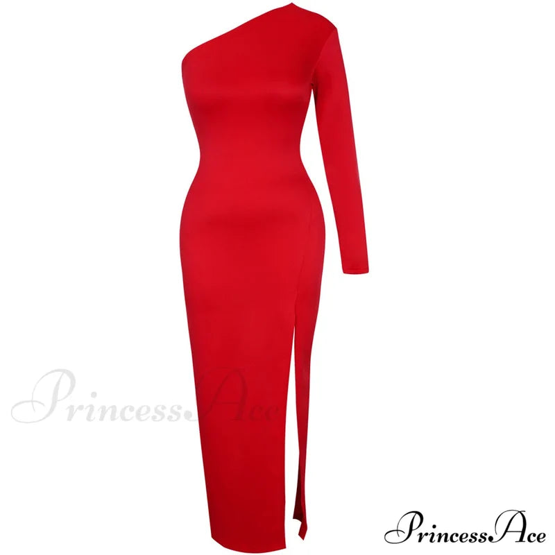 One Full-Length Warm-Season Women’s Elegant Gown Shoulder - Black