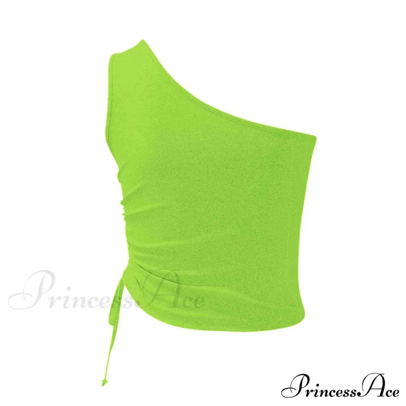One Shoulder Cami Tie With Detail