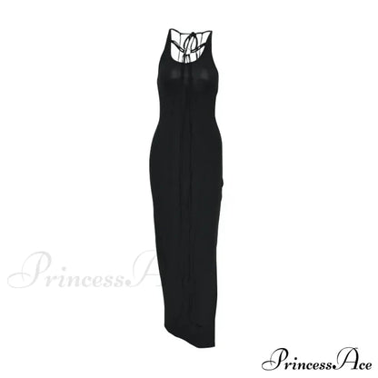 Party Fashion Bandage Sleeveless Backless Long Casual Elegant Bodycon Dress
