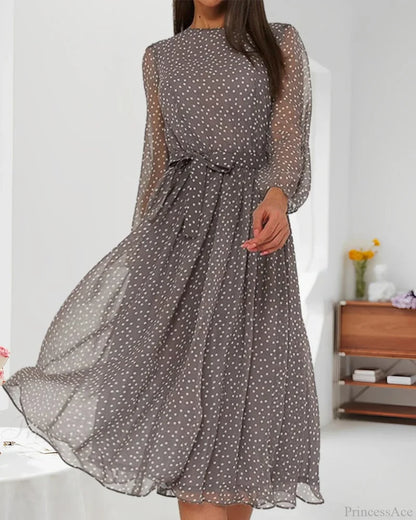 Polka Dot Print Dress Dresses