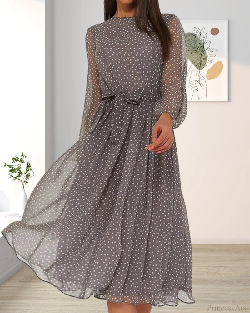 Polka Dot Print Dress Dresses