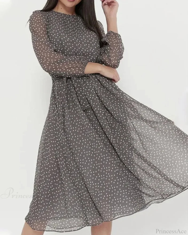 Polka Dot Print Dress Dresses