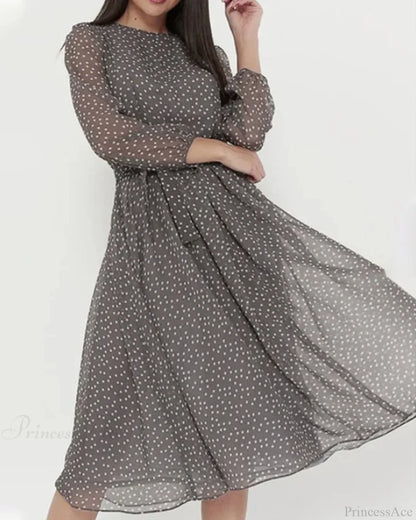 Polka Dot Print Dress Dresses