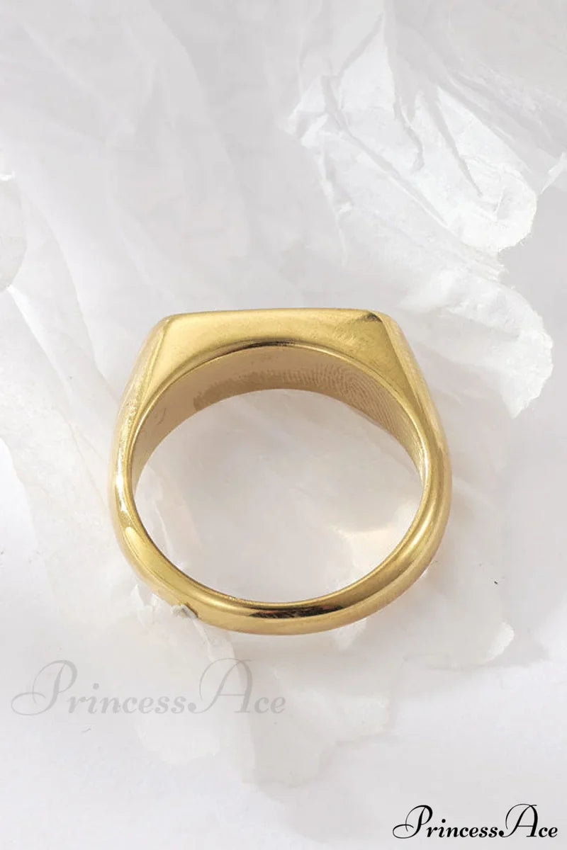 Retro Style Stainless Steel Colorful Opal Rings