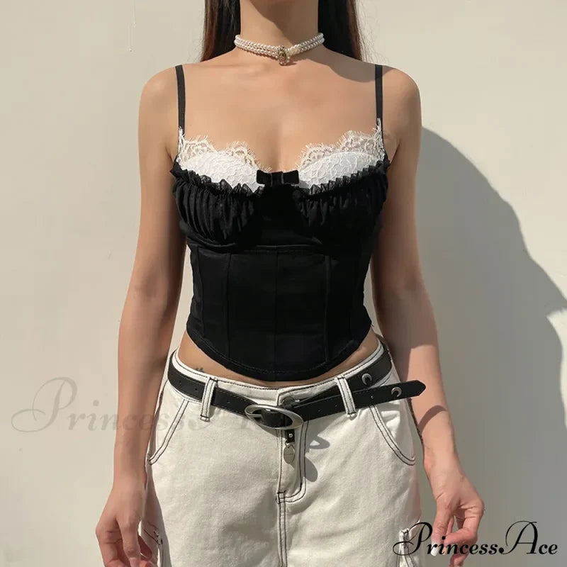 Ruched Patchwork Stylish Bustier Top