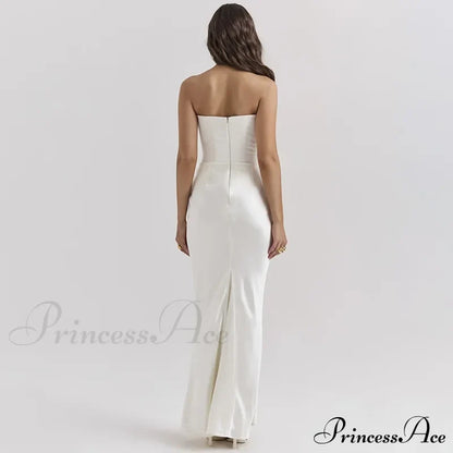 Satin Corset Stylish Maxi Dress Solid Long