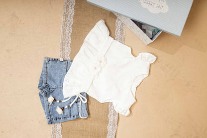 SET BLUZE ME LULE DHE PANTALLONA TE SHKURTER