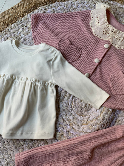SET BLUZE ,PELERINE DHE TUTA