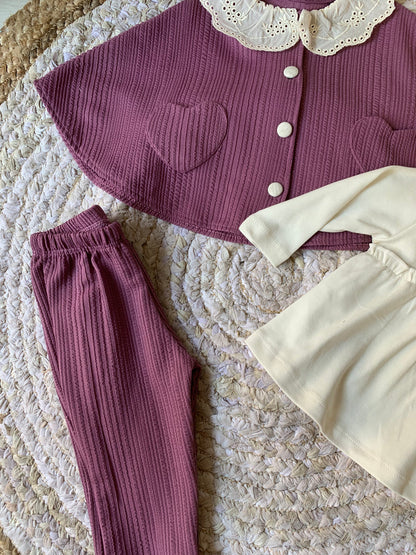 SET BLUZE ,PELERINE DHE TUTA