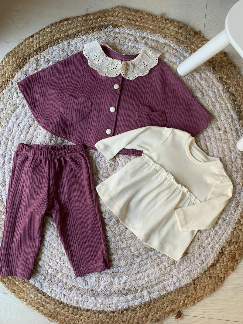 SET BLUZE ,PELERINE DHE TUTA