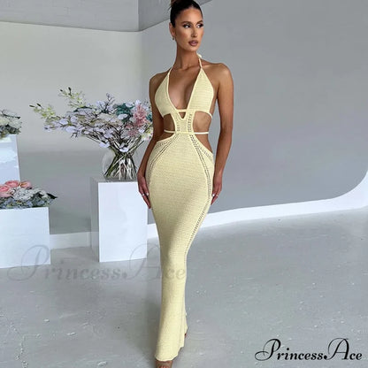 Sexy Backless Wrap Charming Chest Midi Dress Dresses
