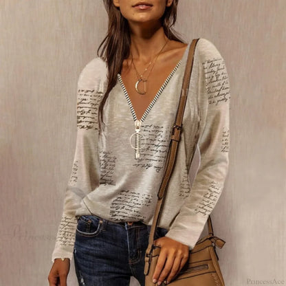 Neck Top Plus Women’s - T-Shirt Warm-Season Loose V Arm Patchwork Brief Size