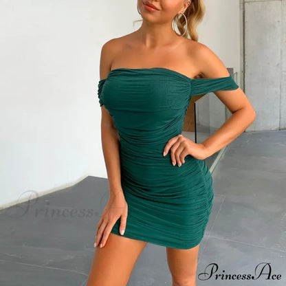 Stunning Sweetheart Stylish Mesh Mini Dress Blackish Green / Xs Dressy Dresses