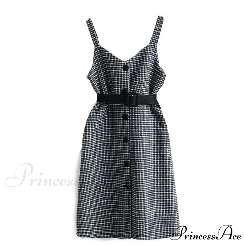 Two Winter Knee-Length Vestidos Autumn Plus Party Women Fashion Elegant Wool Piece Belt Gown