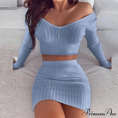 V Neck Slim The Mini Party Ladies Knit Shoulder Arm Off Warm-Season Elegant Women Gown Long Soft