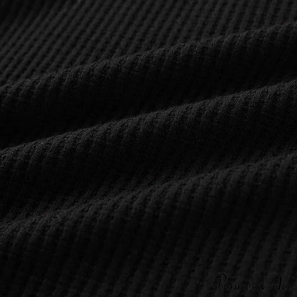 Waffle Neck Tops Knit Henley V For Women